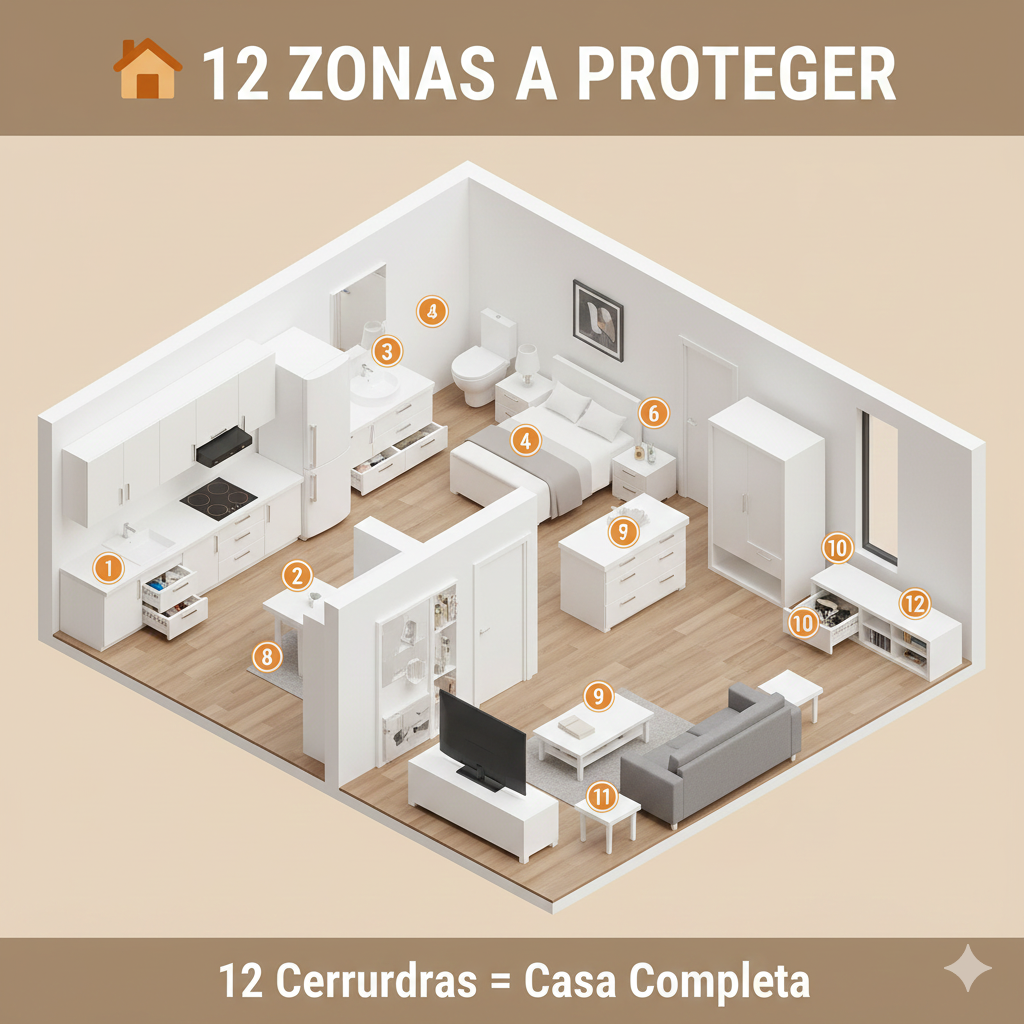 CERRADURA INVISIBLE CON LLAVE MAGNÉTICA