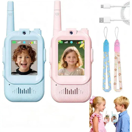 TalkiKid™ Pack de 2 Walkie Talkies Infantiles Recargables