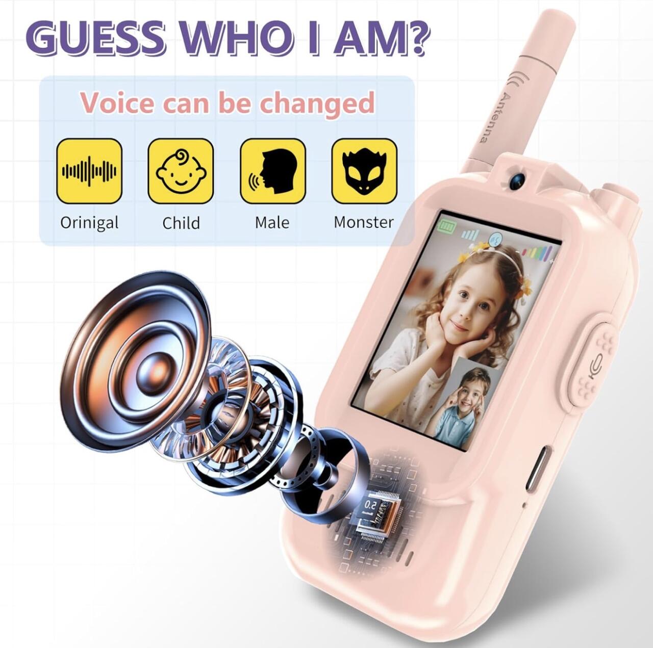 TalkiKid™ Pack de 2 Walkie Talkies Infantiles Recargables