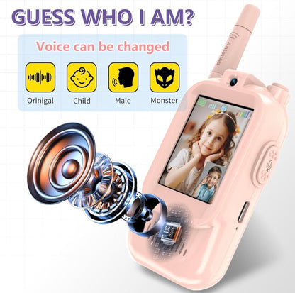 TalkiKid™ Pack de 2 Walkie Talkies Infantiles Recargables